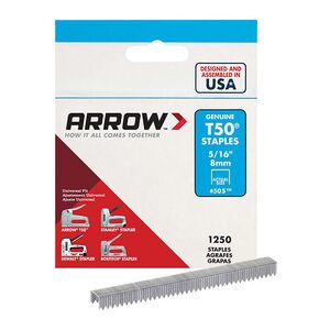 Arrow 1250-Piece Staple Wire for T50 Silver 5/16inch